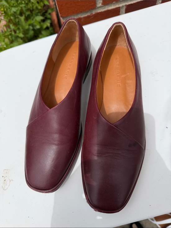 Robert Clergerie Shoes - Leather Slip-On Dress Shoes - Burgundy
